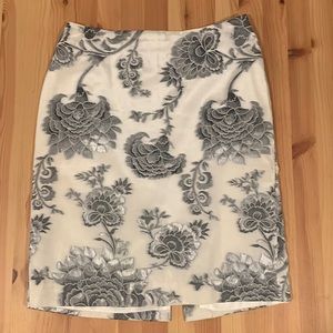 Gray floral skirt